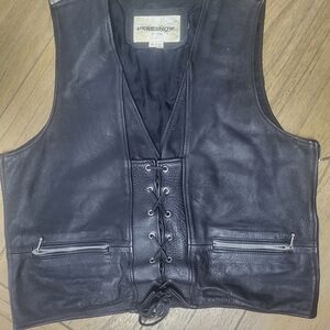 Black Leather Vest for Men